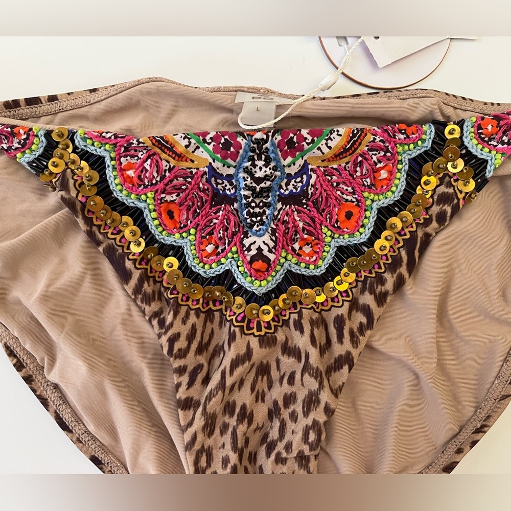 PQ Swim | NWT Tie Full Embellished Bikini Bottom - Picture 6 of 9
